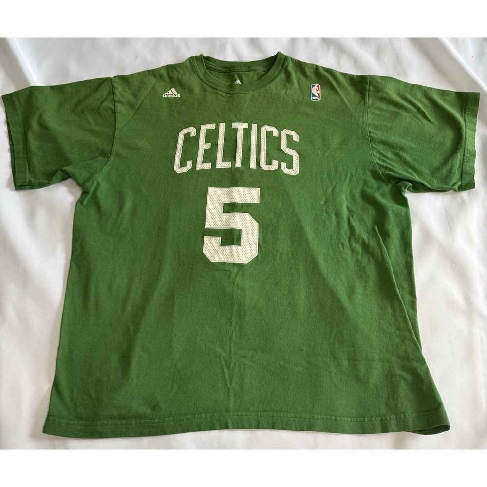 Adidas Boston Celtics #5 Kevin Garnett NBA Player Graphic T-Shirt